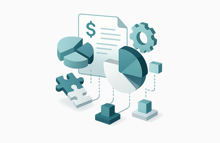 Image of a website, with several tools as a base representing one of SMArtX's features, Support for Complex Fee Models, which helps handle basic to advanced fee structures along with custom-built billing processes to ensure accuracy for each client.